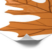 Herbst lässt Vintages nahtloses Muster auf weißer  Poster (Ecke)