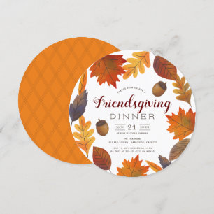 Herbst lässt White Water Color Friendsgiving Einladung