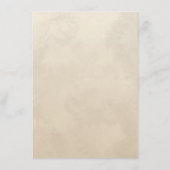 Herbst lässt Wildblumen Hochzeitsdetails Begleitkarte (Rückseite)