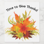 Herbst lässt Zeit, um zu danken Weinetikett (Einzelnes Label)