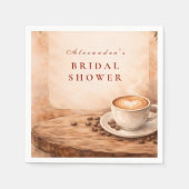 Herbst-Latte-Liebe Brautparty Serviette (Vorderseite)