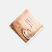 Herbst-Latte-Liebe Brautparty Serviette (Ecke)