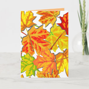 HERBST LAUB GEBURTSTAGSKARTE GROSS KARTE