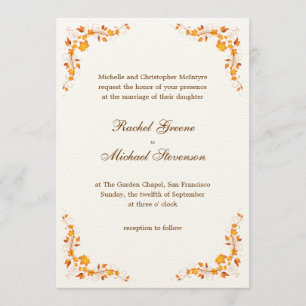Herbst-Laub-Hochzeits-Einladungs-12x18 Karte