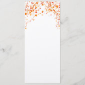 Herbst-Laub-Hochzeits-Menü-Karte Menükarte (Rückseite)