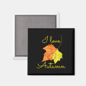 Herbst Leaf Herbst September Magnet (Vorderseite/Rückseite)