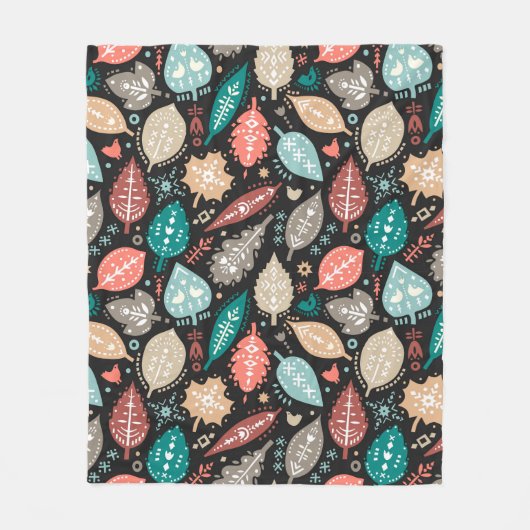 Herbst-Leaf-Muster Fleecedecke (Vorderseite)