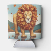 Herbst Leaves Male Lion Dosenkühler (Rückseite)