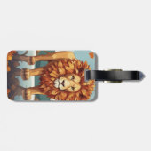 Herbst Leaves Male Lion Gepäckanhänger (Rückseite horizontal)