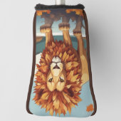 Herbst Leaves Male Lion Golf Headcover (Rotieren 90)