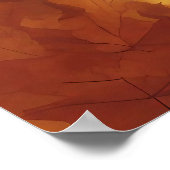 Herbst Leaves Male Lion Poster (Ecke)