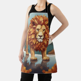 Herbst Leaves Male Lion Schürze