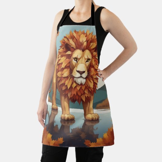 Herbst Leaves Male Lion Schürze (InSitu)