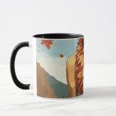 Herbst Leaves Male Lion Tasse (Links)