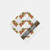 Herbst Leaves Muster White Napkins Serviette (Ecke)