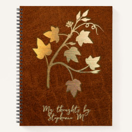 Herbst - Leder - Herbstfarben Notizblock