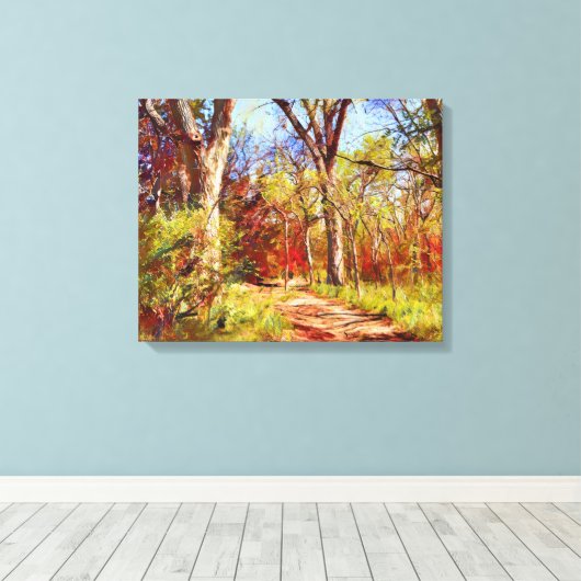 Herbst Leinwand Forest Art Print (Insitu (Holzboden))
