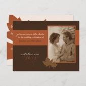 Herbst-Liebe 01 Ankündigungspostkarte (Vorne/Hinten)