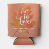 Herbst Liebe Ahornblättrige Gastgeschenk Hochzeit  Dosenkühler (Vorderseite)