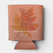 Herbst Liebe Ahornblättrige Gastgeschenk Hochzeit  Dosenkühler (Rückseite)