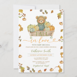 Herbst Liebe Bärenpumpendusche Kinderdusche Herbst Einladung