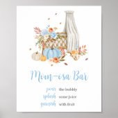 Herbst Liebe Blaue Pumpkin Mama Osa Bar Poster (Vorne)