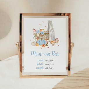 Herbst Liebe Blaue Pumpkin Mama Osa Bar Poster