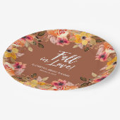 Herbst Liebe Blumenstrauß-Brautparty Terrakotta au Pappteller (Schrägansicht)