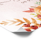 Herbst Liebe Boho Pumpkin Brautparty Willkommen Fotodruck (Ecke)