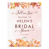 Herbst Liebe Boho Pumpkin Brautparty Willkommen Fotodruck (Vorne)