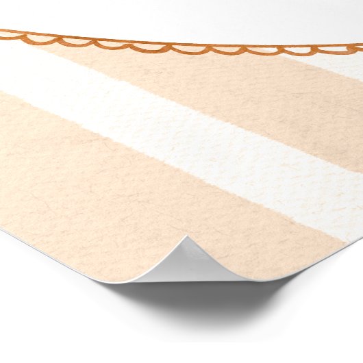 Herbst Liebe Boho Terracotta Brautparty Willkommen Poster (Ecke)