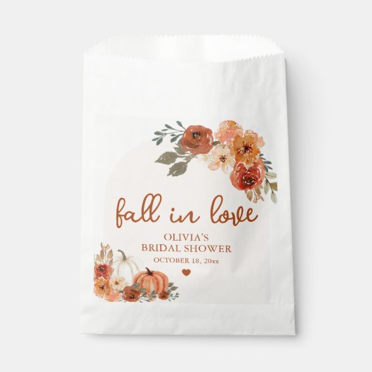 Herbst Liebe Boho Terracotta Pumpkin Brautparty Geschenktütchen (Vorderseite)