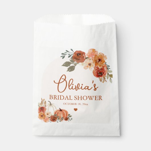 Herbst Liebe Boho Terracotta Pumpkin Brautparty Geschenktütchen (Vorderseite)