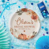 Herbst Liebe Boho Terracotta Pumpkin Brautparty Pappteller (Party)