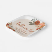 Herbst Liebe Boho Terracotta Pumpkin Brautparty Pappteller (Gewinkelt)