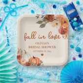 Herbst Liebe Boho Terracotta Pumpkin Brautparty Pappteller (Party)