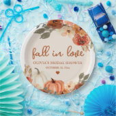 Herbst Liebe Boho Terracotta Pumpkin Brautparty Pappteller (Party)