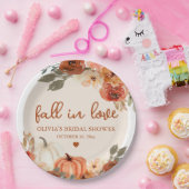 Herbst Liebe Boho Terracotta Pumpkin Brautparty Pappteller (Party)