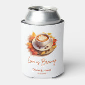 Herbst Liebe Braut Brautparty Hochzeit Dosenkühler (Kanne Vorderseite)