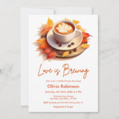 Herbst Liebe Braut Foto Brautparty Einladung (Vorderseite)