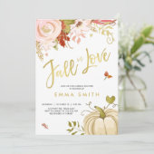 Herbst Liebe Brautdusche Einladung Baby Herbst (Stehend Vorderseite)