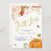 Herbst Liebe Brautdusche Einladung Baby Herbst (Vorne/Hinten)