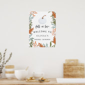 Herbst Liebe Brautparty Begrüßungszeichen Poster (Küche)