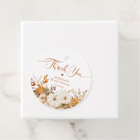 Herbst Liebe Brautparty danke Geschenkanhänger (Beispiel)