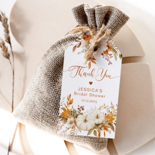 Herbst Liebe Brautparty danke Geschenkanhänger