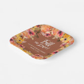 Herbst Liebe Brautparty Florenz Pappteller (Gewinkelt)