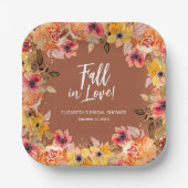 Herbst Liebe Brautparty Florenz Pappteller (Vorderseite)