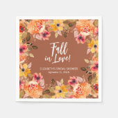 Herbst Liebe Brautparty Florenz Serviette (Vorderseite)