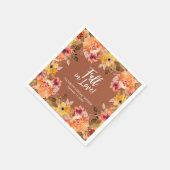 Herbst Liebe Brautparty Florenz Serviette (Ecke)