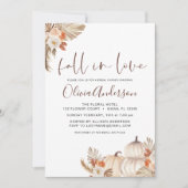 Herbst Liebe Brautparty Pampas Grotto America Einladung (Vorderseite)